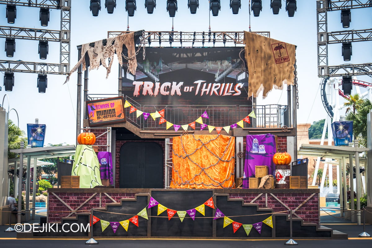 Universal Studios Singapore Day Halloween Trick or Thrills 2026 Hollywood Stage for HHN14 Scaremony