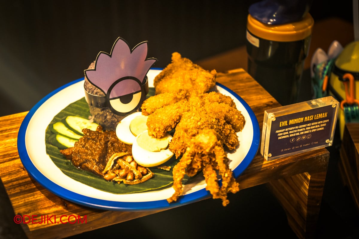 Universal Studios Singapore - Daytime Trick or Thrills and HHN14 Minion Land Super Hungry Food Stand menu Evil Minion Nasi Lemak Universal Studios Singapore Daytime Trick or Thrills and HHN14 Minion Land Super Hungry Food Stand menu Evil Minion Nasi Lemak