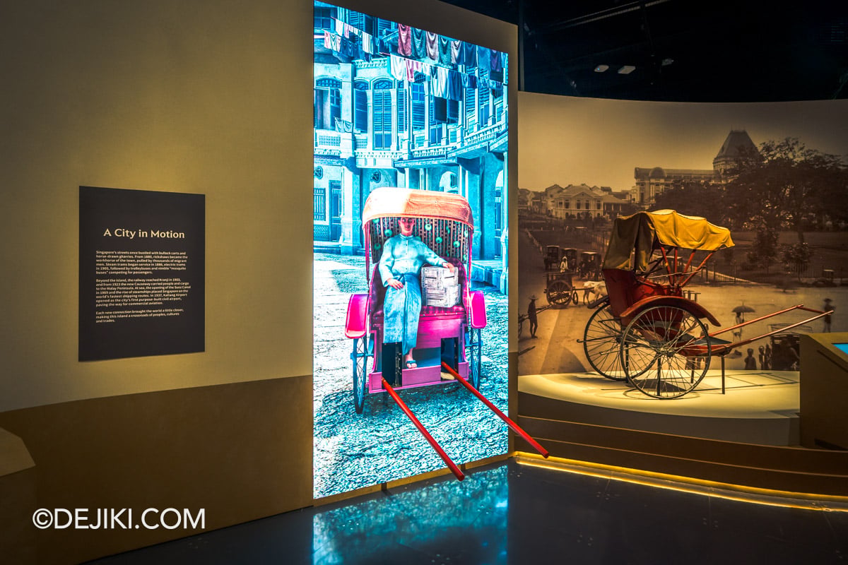 National Museum SG New Singapore History Gallery Reopening 2026 - 08 Colonial City Rickshaw Interactive National Museum SG New Singapore History Gallery Reopening 2026 08 Colonial City Rickshaw Interactive