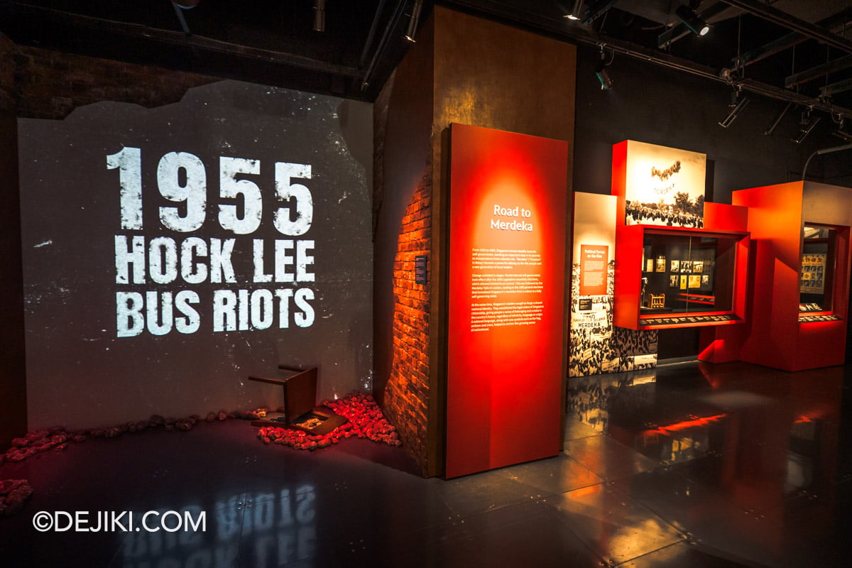 National Museum SG New Singapore History Gallery Reopening 2026 - 17 Towards a New Identity 1955 Hock Lee Bus Riots National Museum SG New Singapore History Gallery Reopening 2026 17 Towards a New Identity 1955 Hock Lee Bus Riots