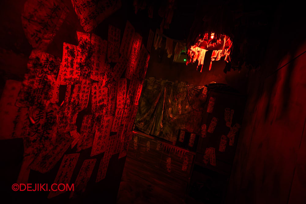 USS HHN14 Haunted House Karang Guni Cursed Collection Tour by Dejiki 14 work room wall of talismans USS HHN14 Haunted House Karang Guni Cursed Collection Tour by Dejiki 14 work room wall of talismans