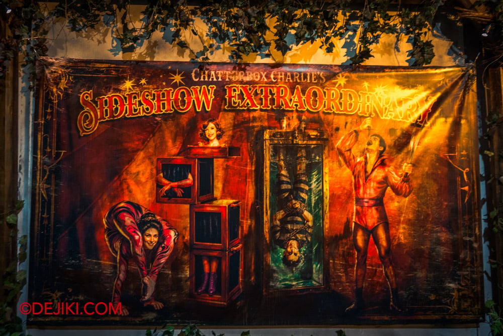 USS HHN14 Haunted House Tour by Dejiki Chatterbox Charlie's Vaudeville Horrors 02 Sideshow Extraordinary poster USS HHN14 Haunted House Tour by Dejiki Chatterbox Charlies Vaudeville Horrors 02 Sideshow Extraordinary poster