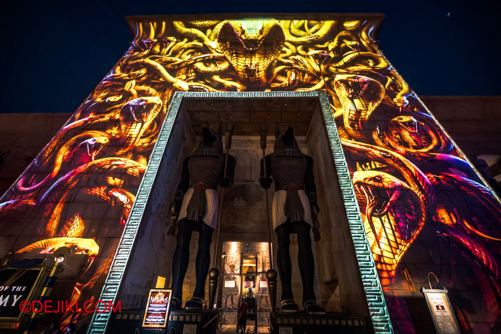 USS HHN14 Necropolis Scare Zone Tour by Dejiki 05 temple cobras projection USS HHN14 Necropolis Scare Zone Tour by Dejiki 05 temple cobras projection
