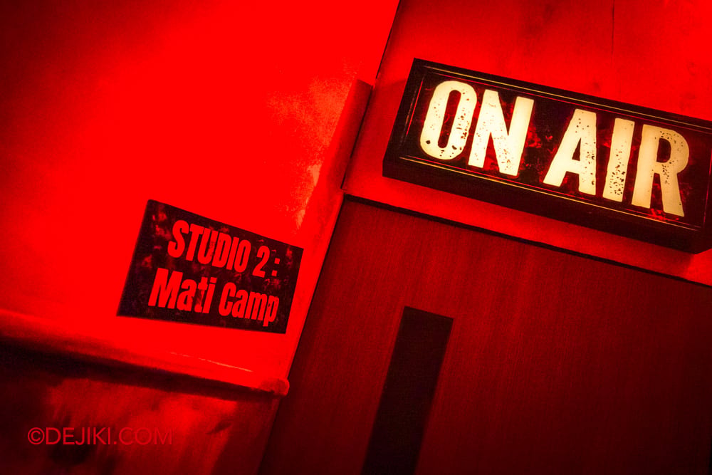 USS Halloween Horror Nights 14 Special Feature Haunted House Tour by Dejiki Singapore's Most Haunted On Air 05 on air studio two signage USS Halloween Horror Nights 14 Special Feature Haunted House Tour by Dejiki Singapores Most Haunted On Air 05 on air studio two signage